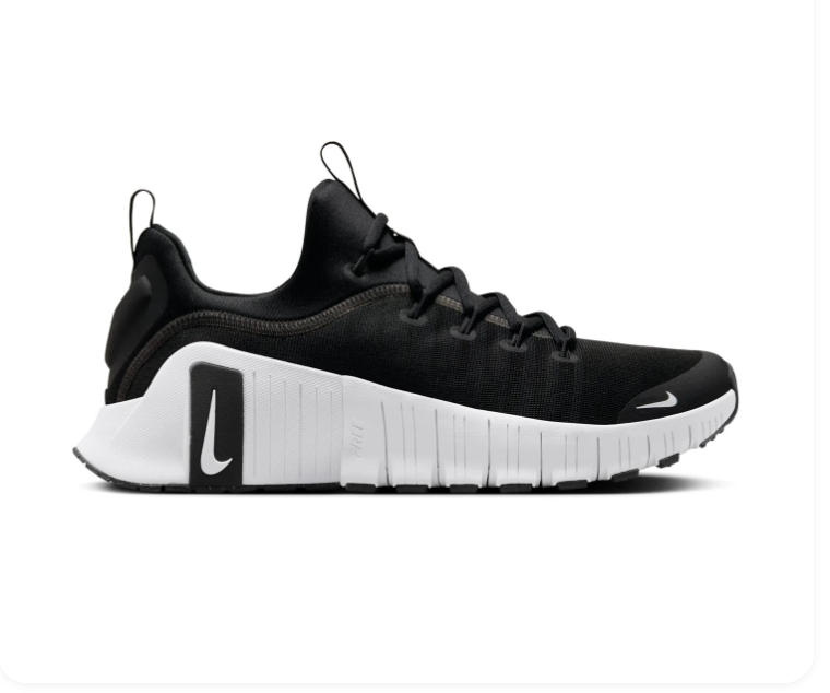 Nike Free Metcon Black Sneakers with White Sculpted Sole