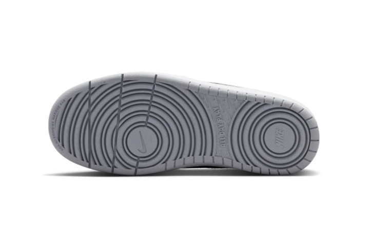 Nike Black and Grey Sneakers with Blue-to-Yellow Gradient Swoosh