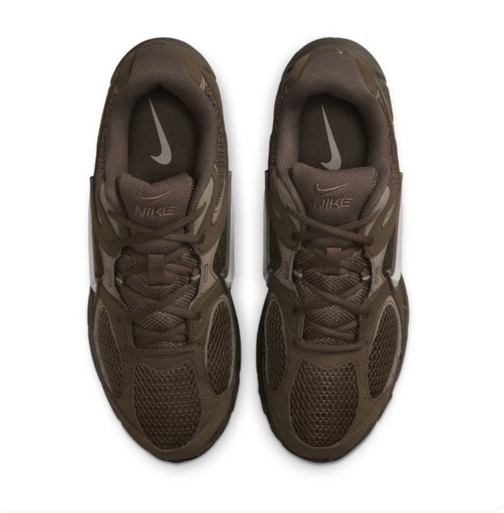 Nike Olive Brown Mesh Sneakers with Silver Swoosh