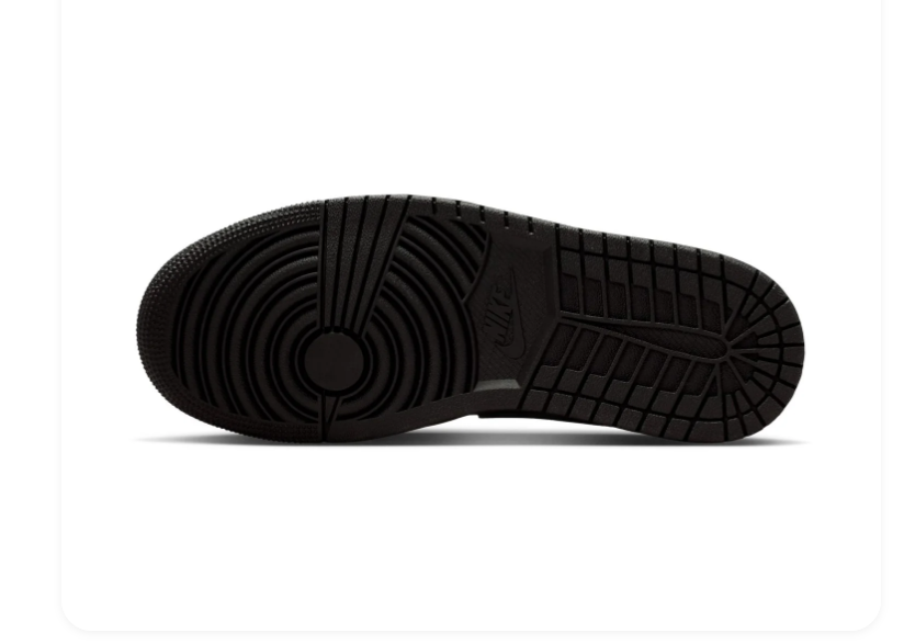 Air Jordan 1 Low Black Glossy Sneakers with Green Accents