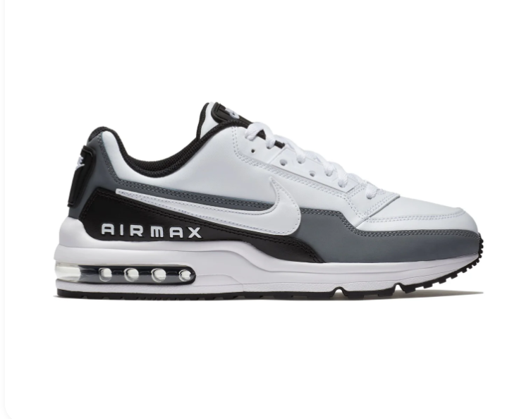 Nike Air Max White and Grey Sneakers with Black Accents