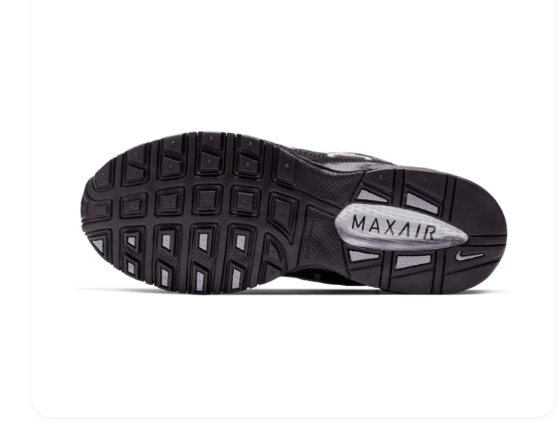 Nike Air Max Black and Charcoal Sneakers with Silver Accents