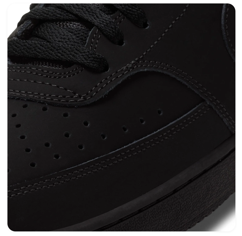 Nike All-Black Mid-Top Sneakers with Tonal Swoosh